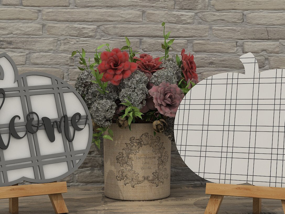 Σετ των 2 Intra απο ξύλο plywood 3mm-4mm πάχος – Αρχεία κολοκύθας για καβαλέτο Δίασταση  20x20 cm INTRAFABR-39419887