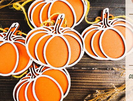 Intra απο ξύλο plywood 3mm-4mm πάχος – Στολίδι Φθινοπωρινής Γιρλάντας κολοκύθας Δίασταση  20x20 cm INTRAFABR-81243742