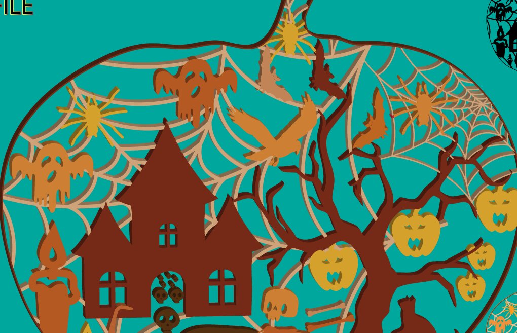 Σετ των 2 Intra απο ξύλο plywood 3mm-4mm πάχος – Κολοκύθα Halloween Πολυστρωματικά κομμένα αρχεία Δίασταση  20x20 cm INTRAFABR-38804368