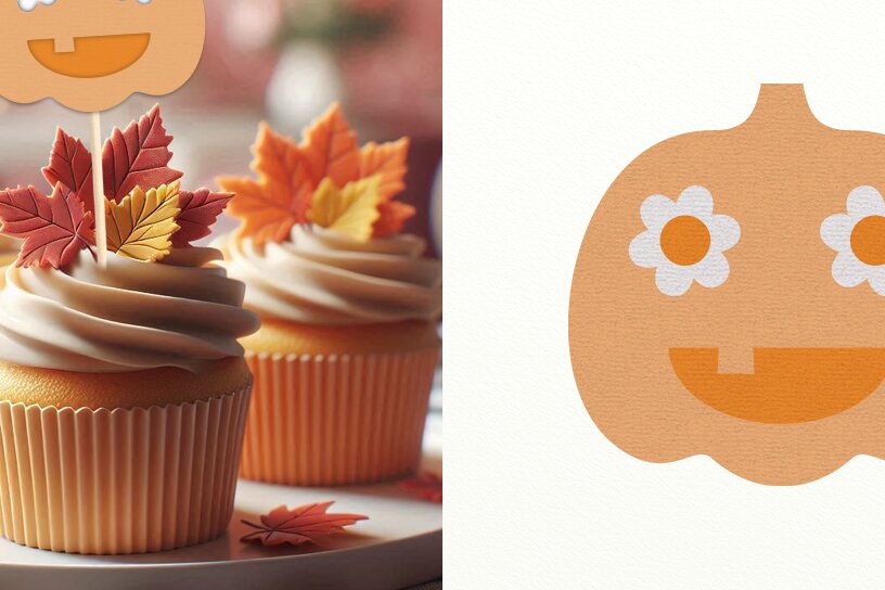 Σετ των 2 Intra απο ξύλο plywood 3mm-4mm πάχος – Αρχείο κοπής με στρώματα Pumpkin Kids Fall Party Δίασταση  20x20 cm INTRAFABR-104311633