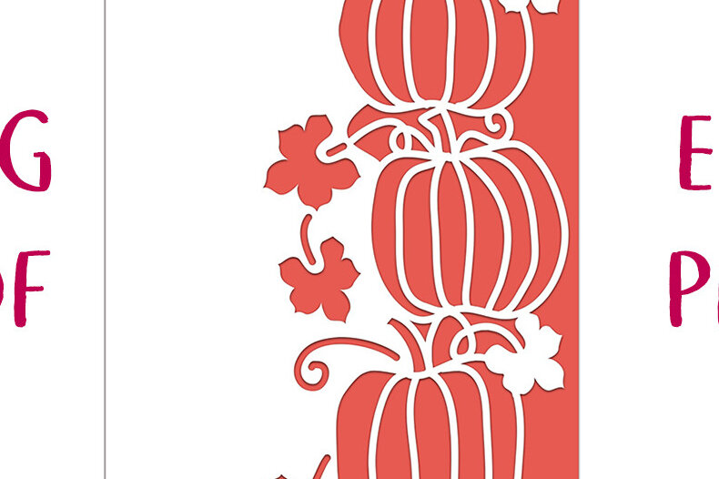 Σετ των 2 Intra απο ξύλο plywood 3mm-4mm πάχος – Κάρτα με άκρα κολοκύθας με δαντέλα Δίασταση  20x20 cm INTRAFABR-18843024