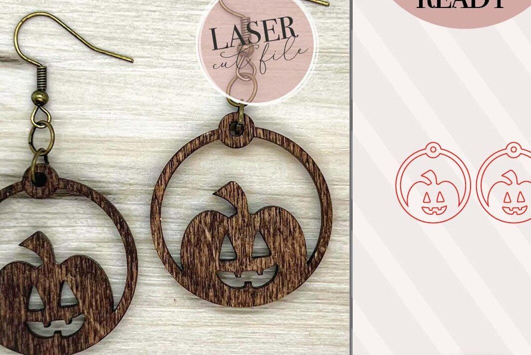 Σετ των 3 Intra απο ξύλο plywood 3mm-4mm πάχος – Σκουλαρίκια λέιζερ κολοκύθας Δίασταση  5x5 cm INTRAFABR-74147021