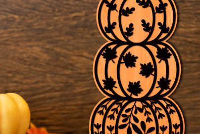 Σετ των 2 Intra απο ξύλο plywood 3mm-4mm πάχος – Pumpkin Stack Laser Cit Δίασταση  20x20 cm INTRAFABR-101469860