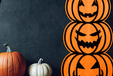 Σετ των 2 Intra απο ξύλο plywood 3mm-4mm πάχος – Pumpkin Stack Laser Cit Δίασταση  20x20 cm INTRAFABR-101469891