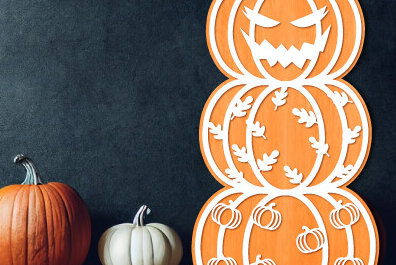 Σετ των 2 Intra απο ξύλο plywood 3mm-4mm πάχος – Pumpkin Stack Laser Cit Δίασταση  20x20 cm INTRAFABR-101469909