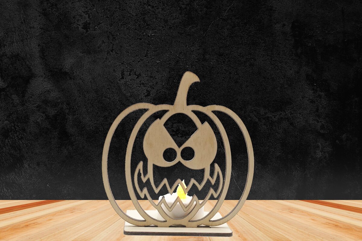 Σετ των 2 Intra απο ξύλο plywood 3mm-4mm πάχος – Φως τσαγιού κολοκύθας Δίασταση  20x20 cm INTRAFABR-39583731