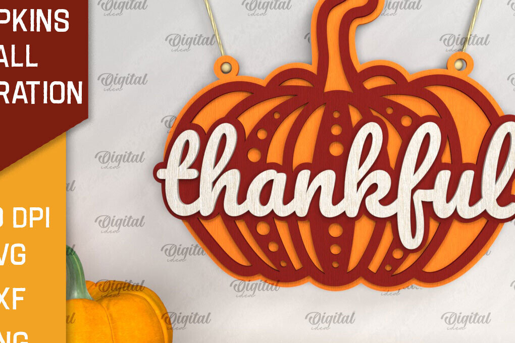 Intra απο ξύλο plywood 3mm-4mm πάχος – Διακόσμηση τοίχου με κολοκύθες LaserCut  Δίασταση  40x30 cm INTRAFABR-102890809