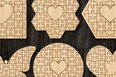 Σετ των 2 Intra απο ξύλο plywood 3mm-4mm πάχος – Δέσμη κοπής με λέιζερ παζλ Δίασταση  20x20 cm INTRAFABR-92579520