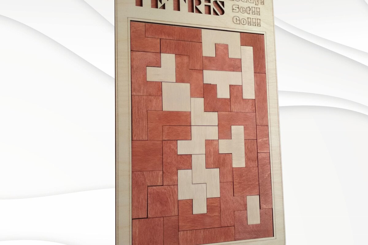 Intra απο ξύλο plywood 3mm-4mm πάχος – Παζλ Tetris Dxf Design Δίασταση  40x30 cm INTRAFABR-60162970