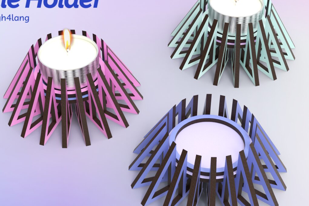 Σετ των 2 Intra απο ξύλο plywood 3mm-4mm πάχος – Θήκη ρεσώ πυραμίδας | Αρχείο κοπής με λέιζερ Δίασταση  20x20 cm INTRAFABR-90666402