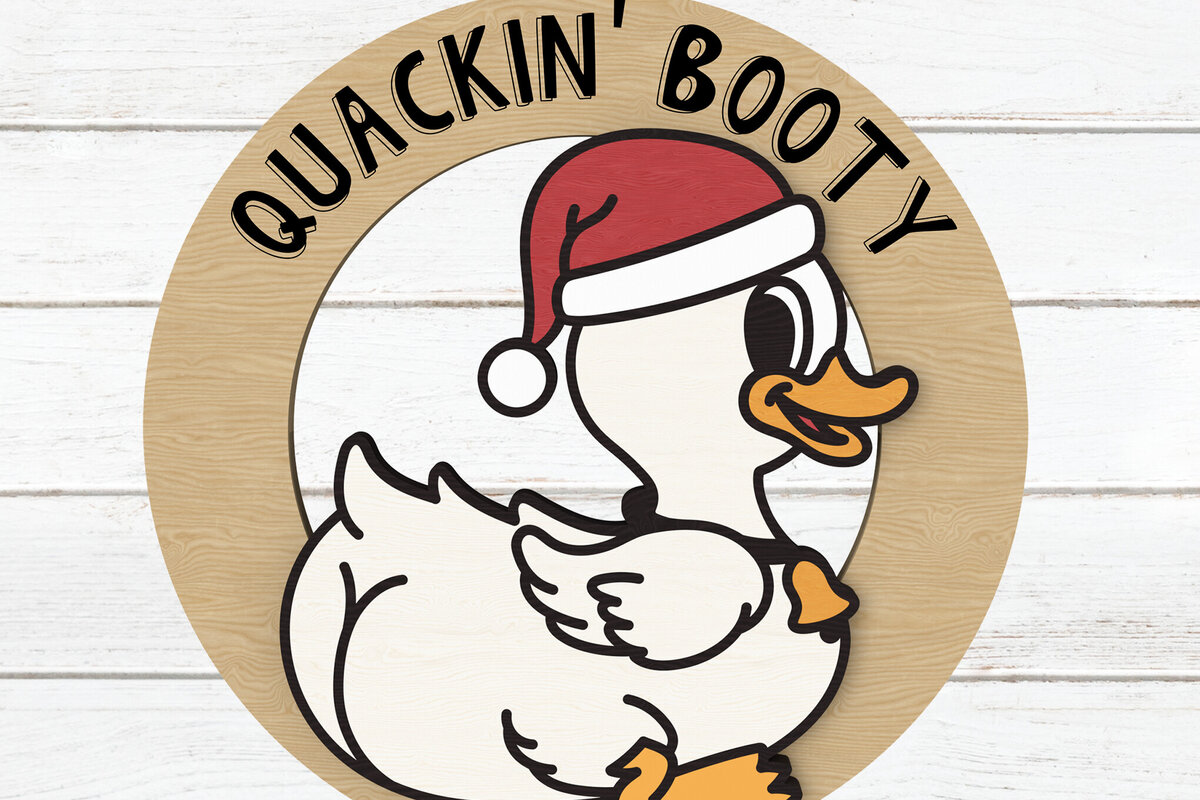 Σετ των 2 Intra απο ξύλο plywood 3mm-4mm πάχος – Στολίδι για πάπια Quackin' Booty Δίασταση  20x20 cm INTRAFABR-108798888