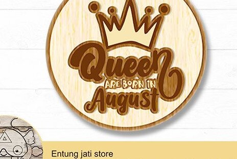 Σετ των 2 Intra απο ξύλο plywood 3mm-4mm πάχος – Οι βασίλισσες γεννιούνται τον Αύγουστο 3D Δίασταση  20x20 cm INTRAFABR-35779610