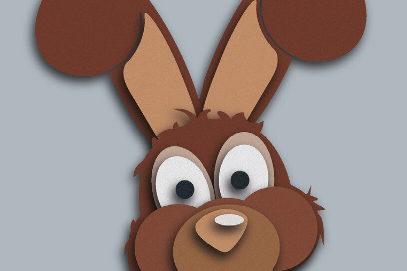 Σετ των 2 Intra απο ξύλο plywood 3mm-4mm πάχος – Κουνέλι Δίασταση  20x20 cm INTRAFABR-16538304