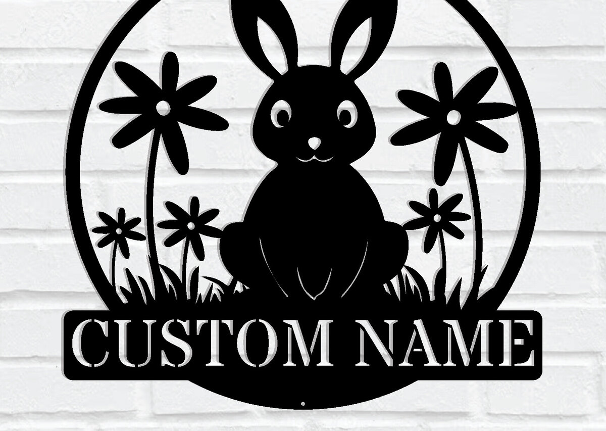 Σετ των 2 Intra απο ξύλο plywood 3mm-4mm πάχος –  επιγραφή Rabbit Δίασταση  20x20 cm INTRAFABR-114622601