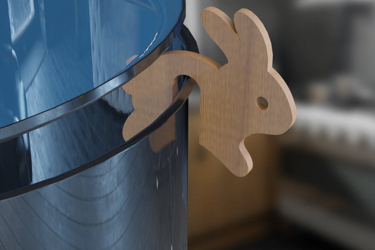 Σετ των 2 Intra απο ξύλο plywood 3mm-4mm πάχος – Κουνέλι. Pot Prop Δίασταση  20x20 cm INTRAFABR-79049351