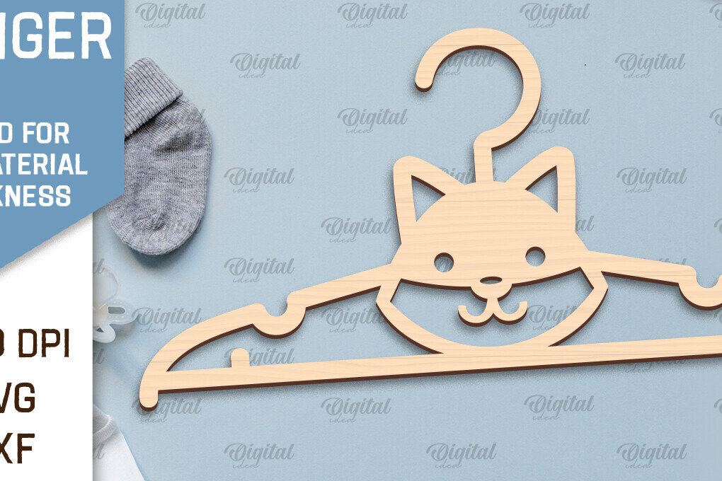 Σετ των 2 Intra απο ξύλο plywood 3mm-4mm πάχος – Κρεμάστρα μωρού Raccoon Δίασταση  20x20 cm INTRAFABR-99139317