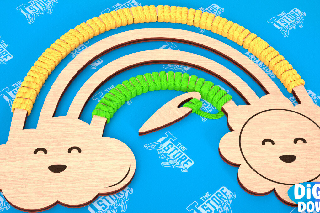 Σετ των 2 Intra απο ξύλο plywood 3mm-4mm πάχος – Rainbow Craft Kit | Είδη χειροτεχνίας | CNC Δίασταση  20x20 cm INTRAFABR-103048725