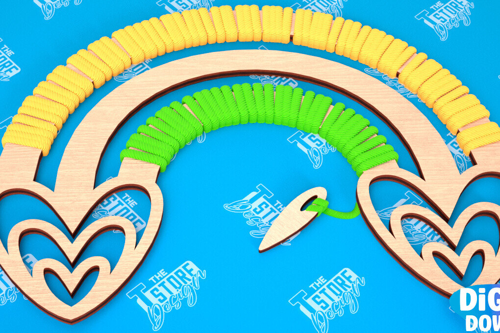 Σετ των 2 Intra απο ξύλο plywood 3mm-4mm πάχος – Rainbow Craft Kit | Είδη χειροτεχνίας | CNC Δίασταση  20x20 cm INTRAFABR-103048752