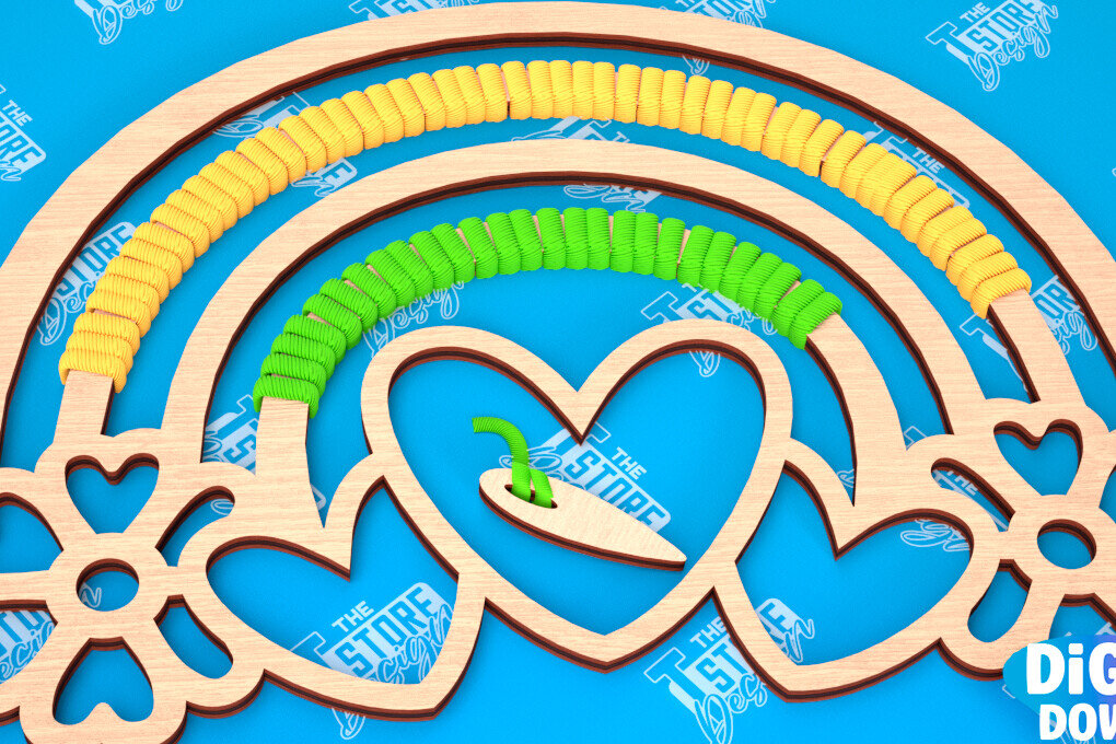 Σετ των 2 Intra απο ξύλο plywood 3mm-4mm πάχος – Rainbow Craft Kit | Είδη χειροτεχνίας | CNC Δίασταση  20x20 cm INTRAFABR-103048757