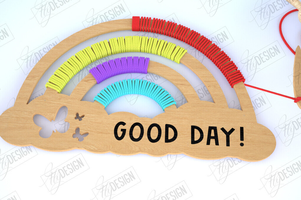 Σετ των 2 Intra απο ξύλο plywood 3mm-4mm πάχος – Rainbow Craft Kit. Μοντεσσόρι Δίασταση  20x20 cm INTRAFABR-114815717