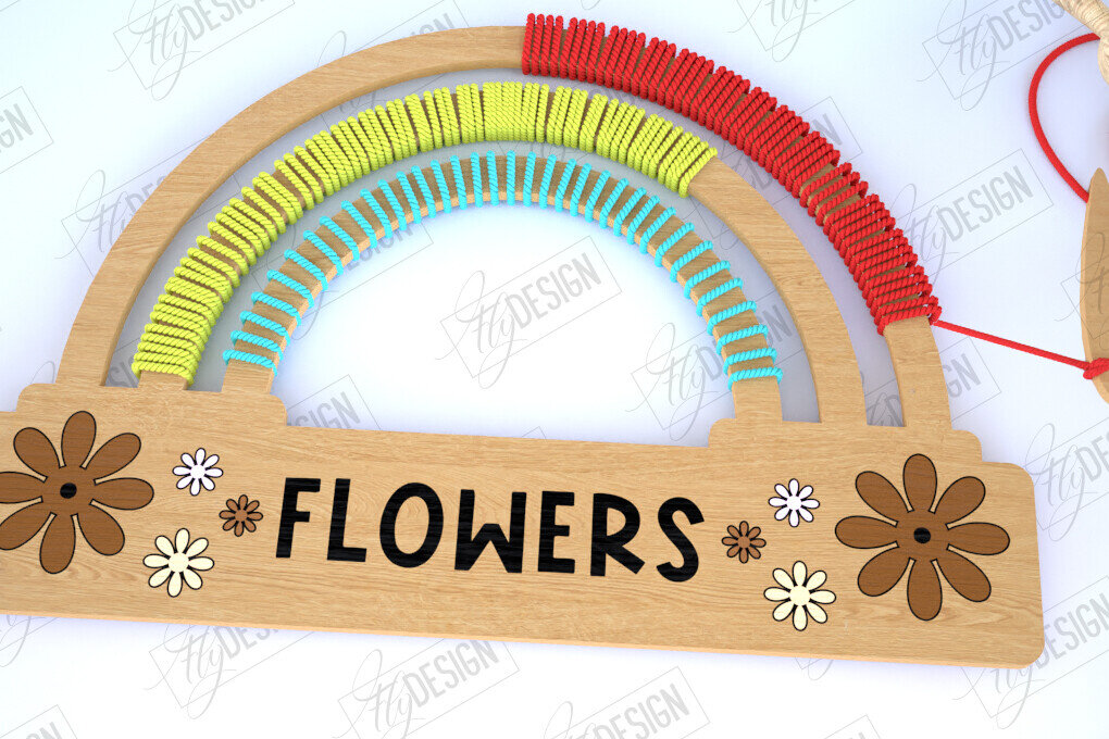 Σετ των 2 Intra απο ξύλο plywood 3mm-4mm πάχος – Rainbow Craft Kit. Μοντεσσόρι Δίασταση  20x20 cm INTRAFABR-114815644