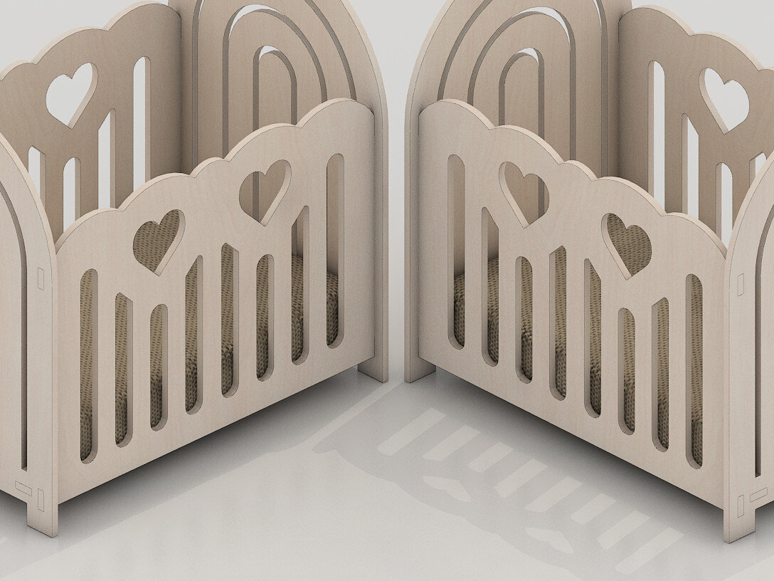 Σετ των 2 Intra απο ξύλο plywood 3mm-4mm πάχος –  κοπής ξυλουργικής κούνιας Rainbow 257 Δίασταση  20x20 cm INTRAFABR-53993815