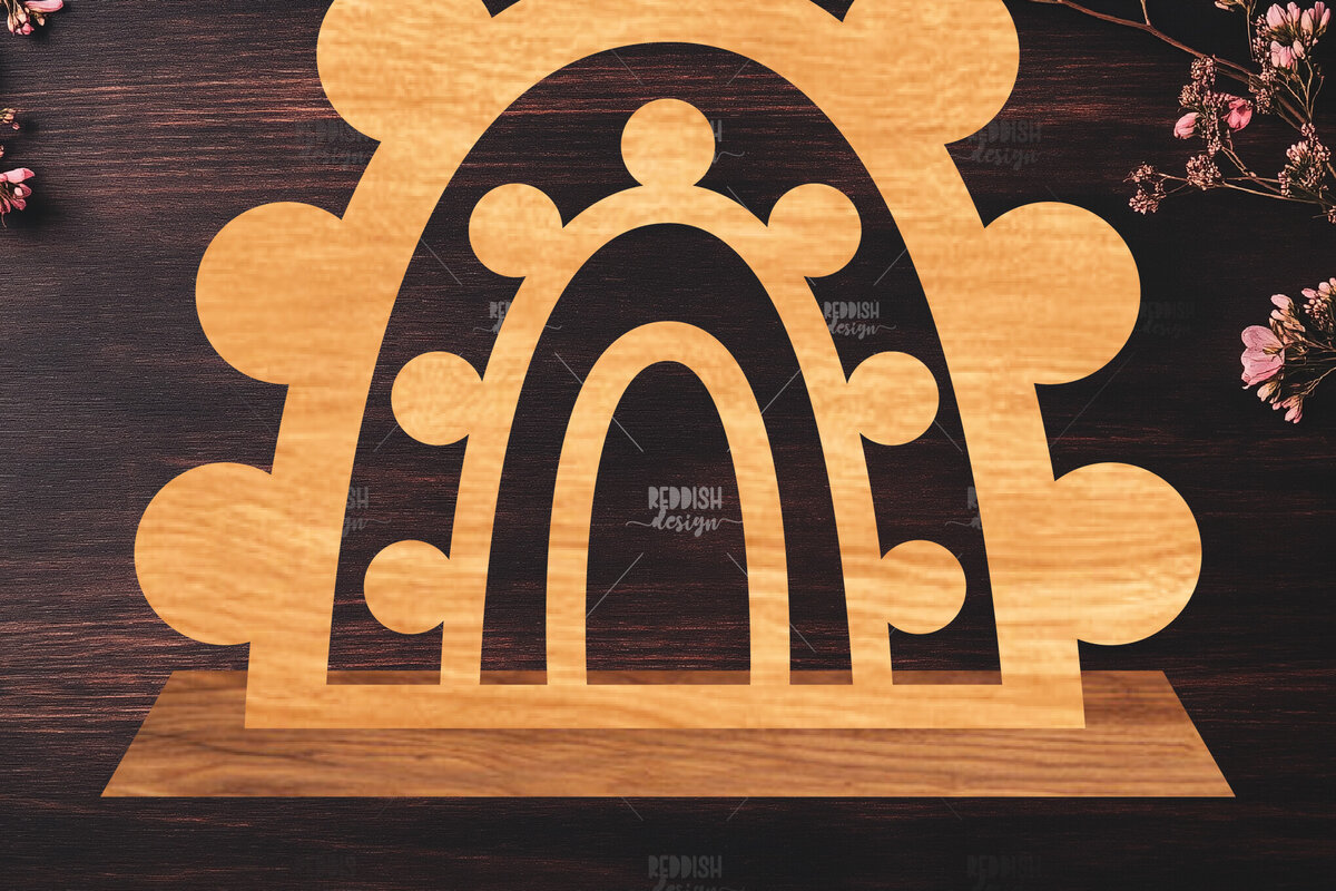 Σετ των 2 Intra απο ξύλο plywood 3mm-4mm πάχος – Διακόσμηση σπιτιού Rainbow Δίασταση  20x20 cm INTRAFABR-122463142