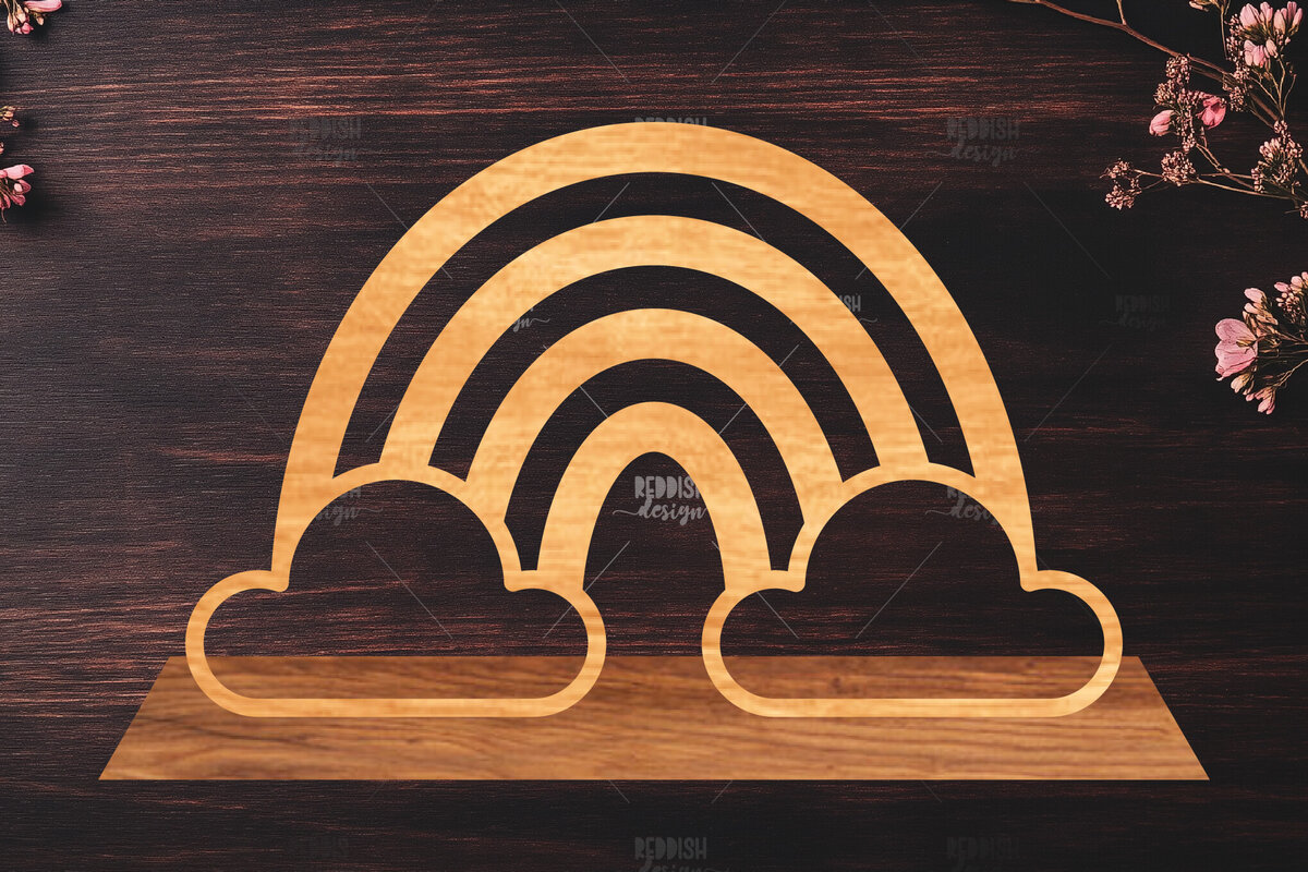 Σετ των 2 Intra απο ξύλο plywood 3mm-4mm πάχος – Διακόσμηση σπιτιού Rainbow Δίασταση  20x20 cm INTRAFABR-122463286