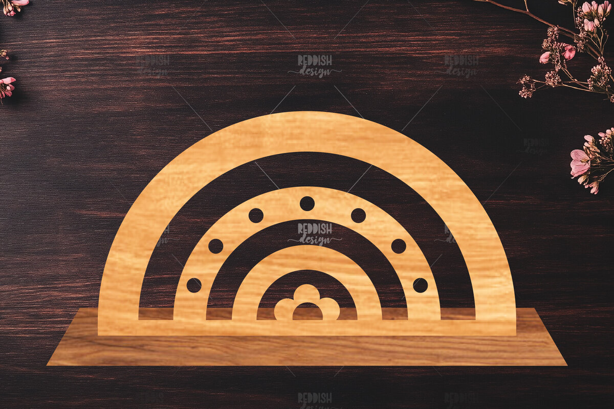 Σετ των 2 Intra απο ξύλο plywood 3mm-4mm πάχος – Διακόσμηση σπιτιού Rainbow Δίασταση  20x20 cm INTRAFABR-122463351