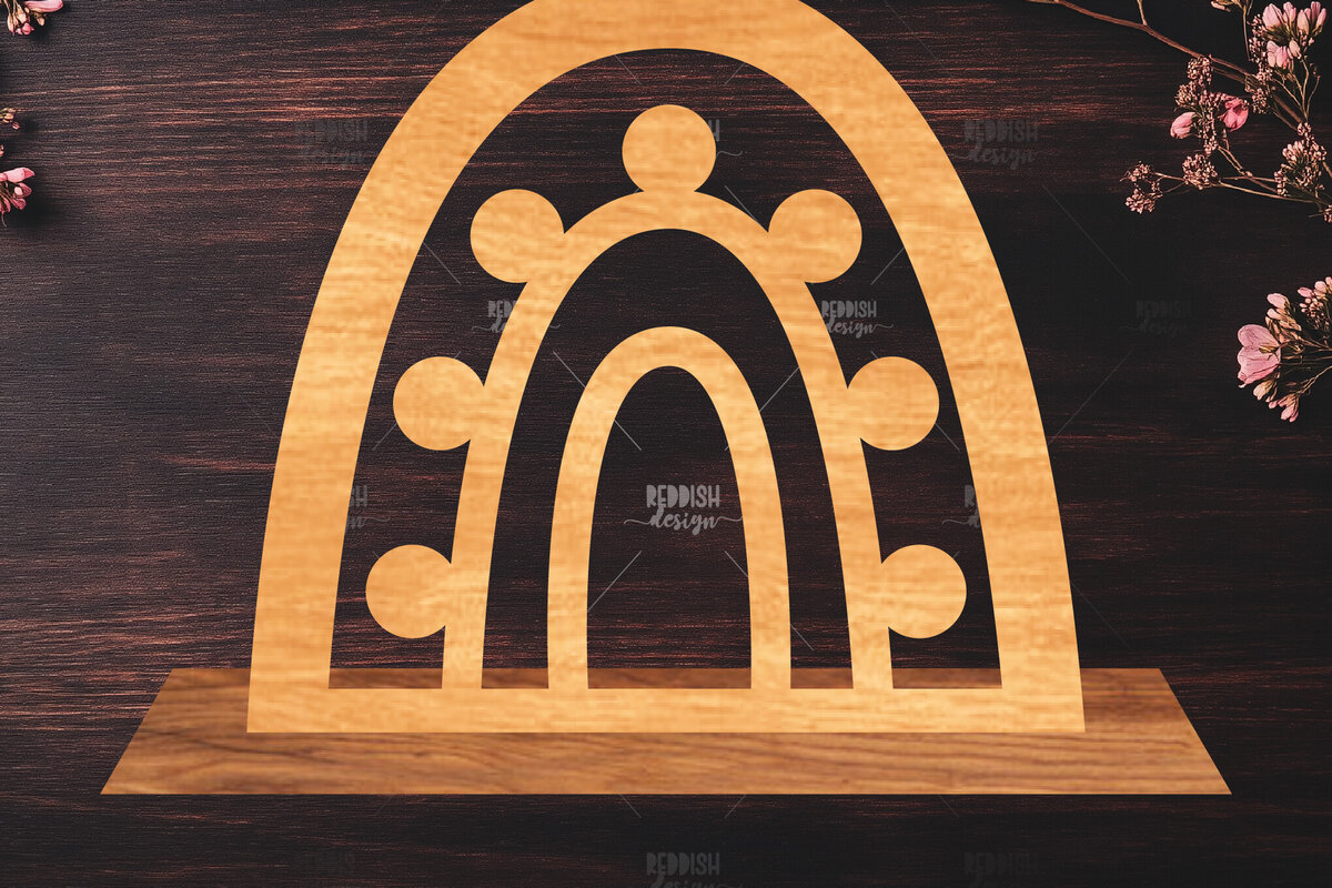 Σετ των 2 Intra απο ξύλο plywood 3mm-4mm πάχος – Διακόσμηση σπιτιού Rainbow Δίασταση  20x20 cm INTRAFABR-122463076