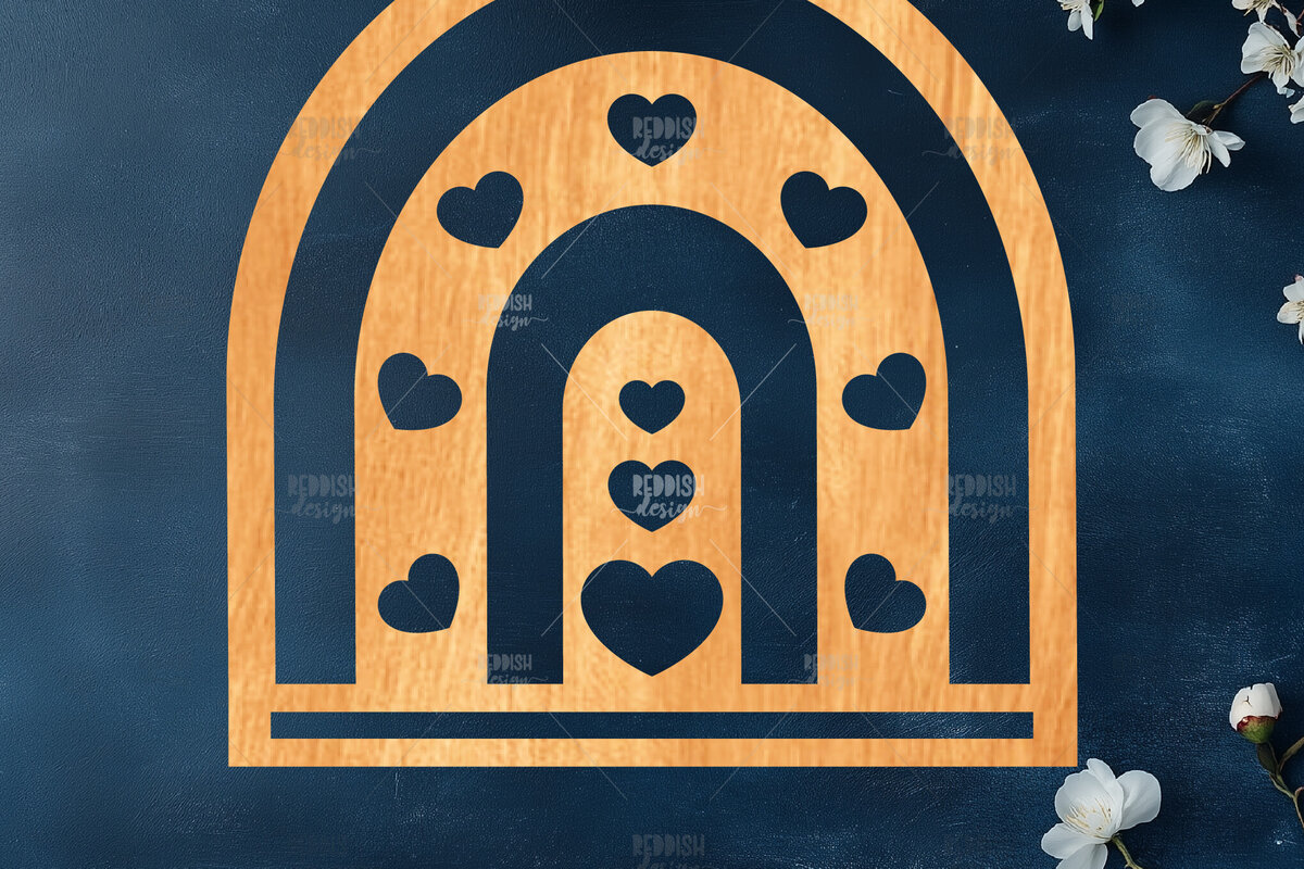 Σετ των 2 Intra απο ξύλο plywood 3mm-4mm πάχος – Rainbow Macrame Holder Δίασταση  20x20 cm INTRAFABR-119877838