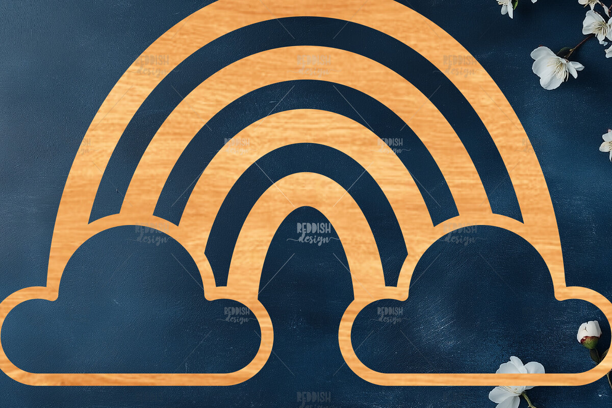 Σετ των 2 Intra απο ξύλο plywood 3mm-4mm πάχος – Rainbow Macrame Holder Δίασταση  20x20 cm INTRAFABR-119877882