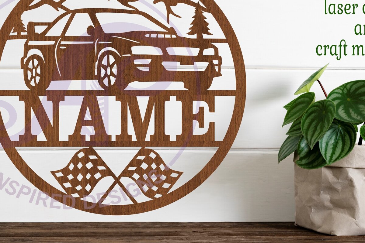 Σετ των 2 Intra απο ξύλο plywood 3mm-4mm πάχος – Πινακίδα ονόματος αυτοκινήτου Rally Δίασταση  20x20 cm INTRAFABR-79046905