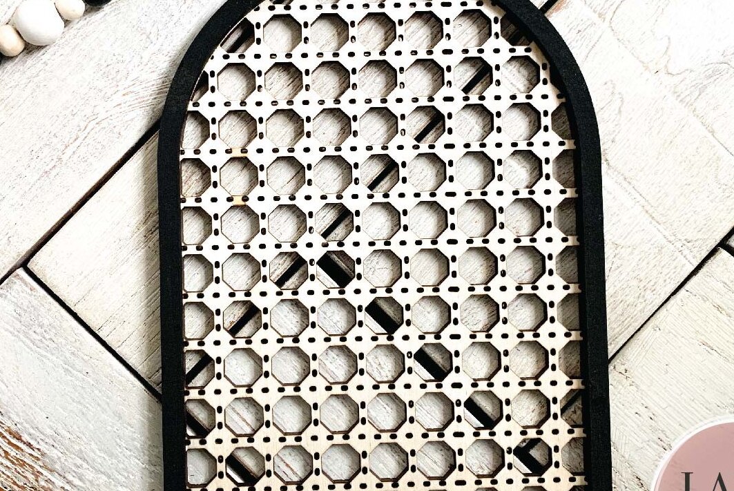 Σετ των 2 Intra απο ξύλο plywood 3mm-4mm πάχος – Rattan Arch Δίασταση  20x20 cm INTRAFABR-70612597