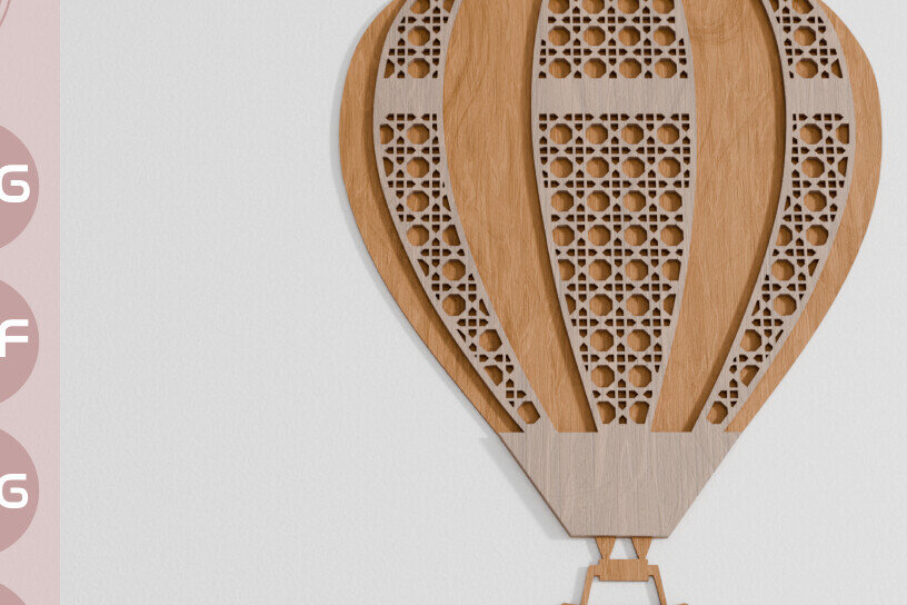 Σετ των 2 Intra απο ξύλο plywood 3mm-4mm πάχος – Rattan Baby Νεογέννητο Μπαλόνι Δίασταση  20x20 cm INTRAFABR-104812234