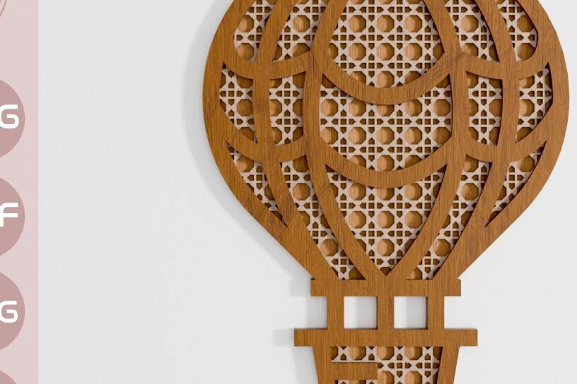 Σετ των 2 Intra απο ξύλο plywood 3mm-4mm πάχος – Rattan Baby Νεογέννητο Μπαλόνι Δίασταση  20x20 cm INTRAFABR-104403106