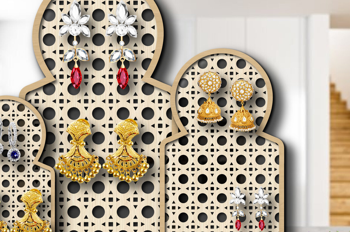 Σετ των 3 Intra απο ξύλο plywood 3mm-4mm πάχος – Βάση σκουλαρίκι από μπαστούνι από μπαστούνι Δίασταση  5x5 cm INTRAFABR-26115652