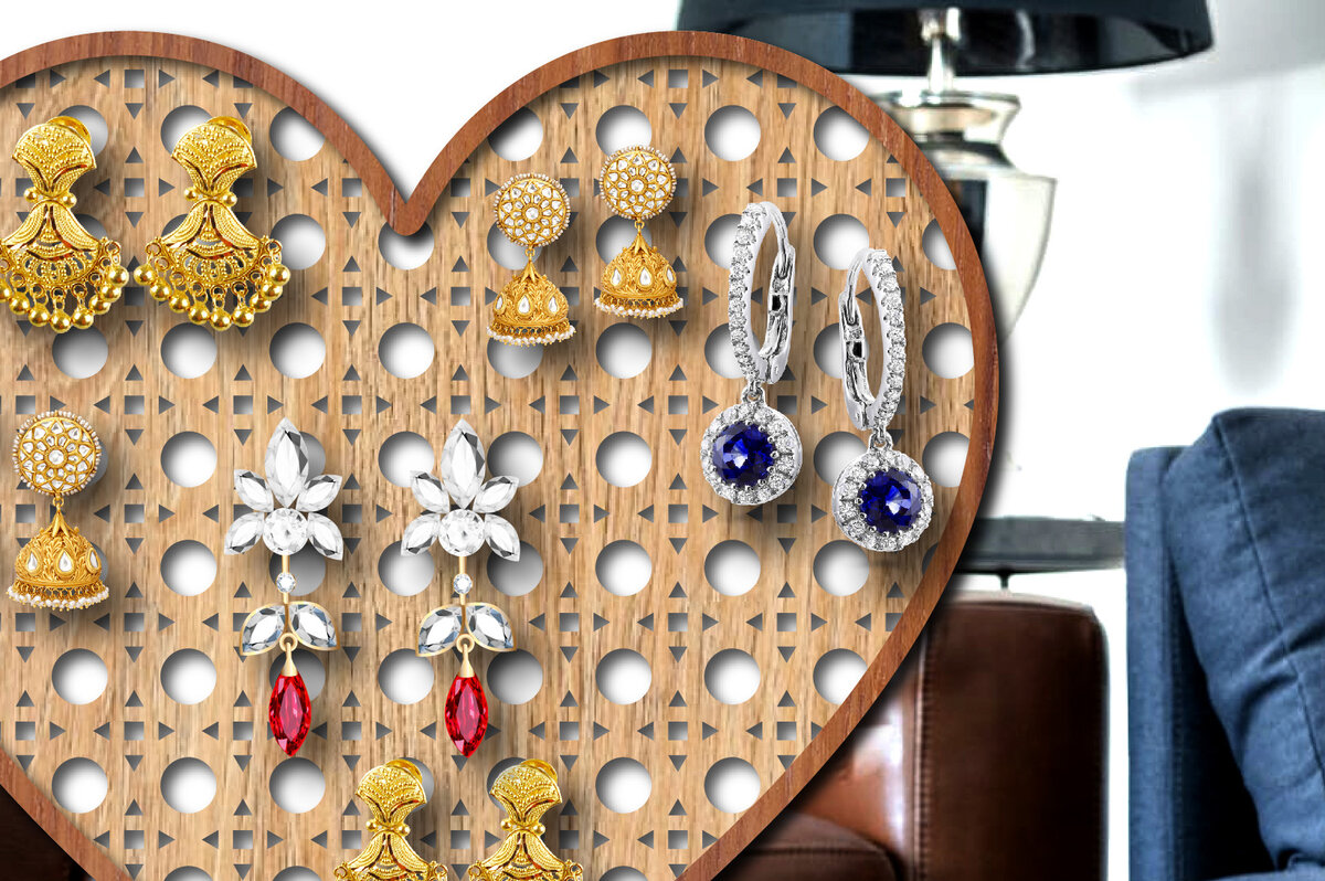 Σετ των 3 Intra απο ξύλο plywood 3mm-4mm πάχος – βάση σκουλαρίκι καρδιών Rattan Δίασταση  5x5 cm INTRAFABR-26118618