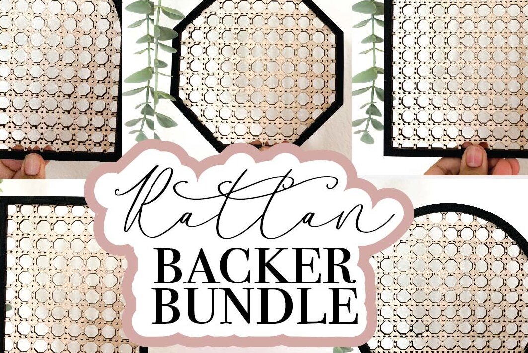 Σετ των 2 Intra απο ξύλο plywood 3mm-4mm πάχος – Πακέτο Rattan Laser Δίασταση  20x20 cm INTRAFABR-71625217