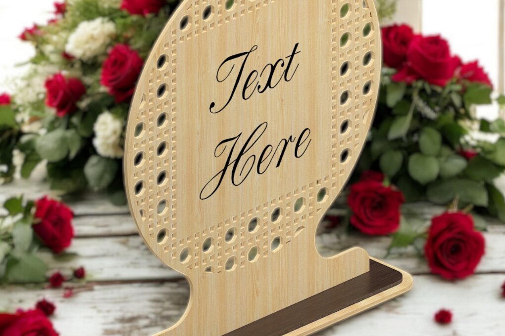 Σετ των 2 Intra απο ξύλο plywood 3mm-4mm πάχος – Πινακίδα ονόματος Rattan 195 Δίασταση  20x20 cm INTRAFABR-118357313