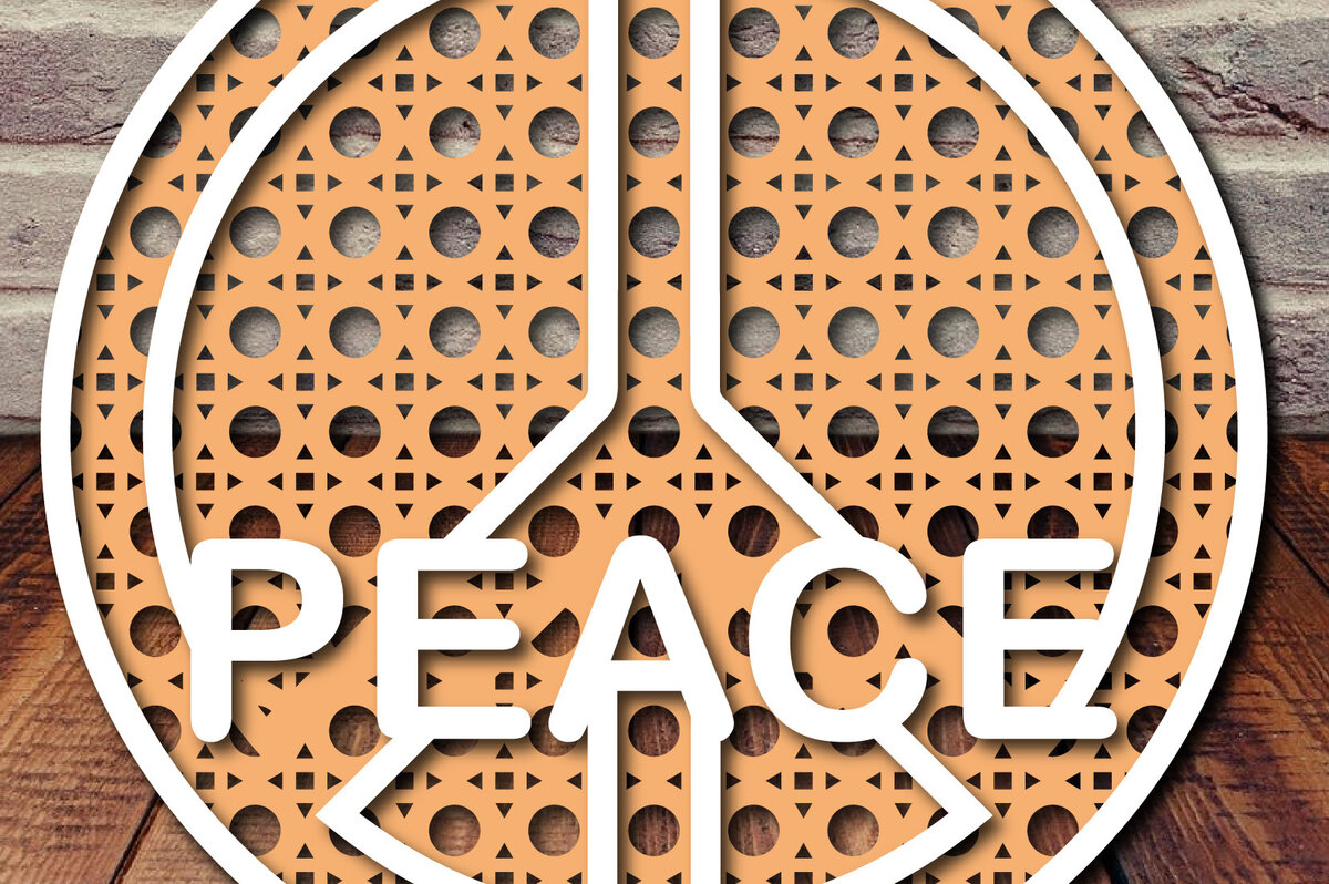 Intra απο ξύλο plywood 3mm-4mm πάχος – Rattan Peace 3D Boho Wall Art Δίασταση  40x30 cm INTRAFABR-27127045