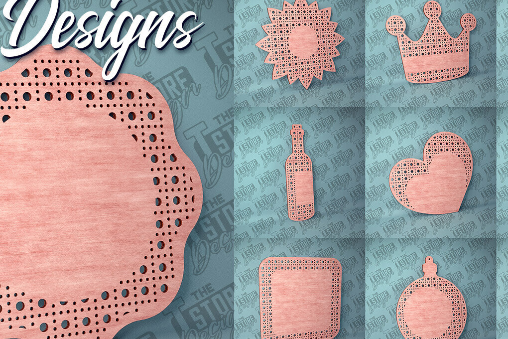 Σετ των 2 Intra απο ξύλο plywood 3mm-4mm πάχος – Rattan Sign | Σχεδίαση Δίασταση  40x30 cm INTRAFABR-79511908