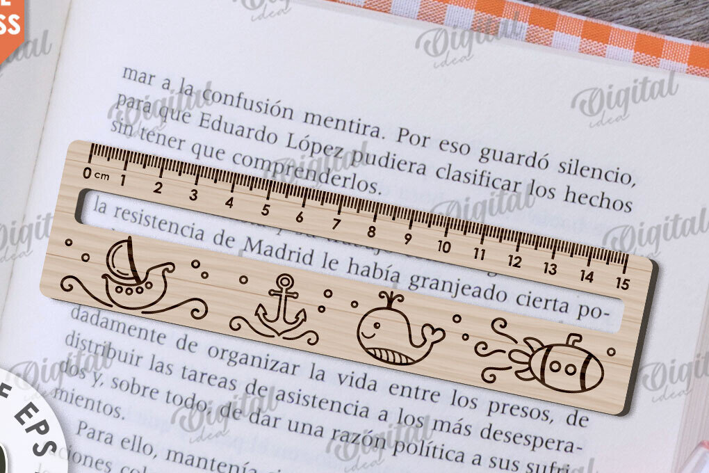 Σετ των 2 Intra απο ξύλο plywood 3mm-4mm πάχος – Βοήθημα ανάγνωσης με  κοπής με λέιζερ χάρακα Δίασταση  20x20 cm INTRAFABR-108960238