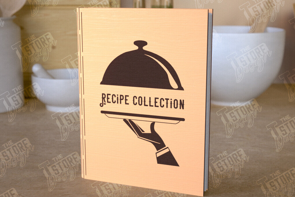 Σετ των 2 Intra απο ξύλο plywood 3mm-4mm πάχος – Βιβλίο Συνταγών | Εξώφυλλο βιβλίου | Ξύλινο Βιβλίο Δίασταση  20x20 cm INTRAFABR-112524894