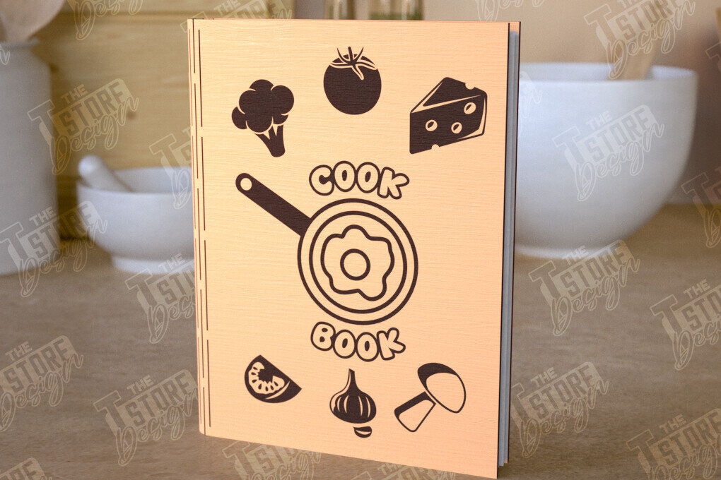 Σετ των 2 Intra απο ξύλο plywood 3mm-4mm πάχος – Βιβλίο Συνταγών | Εξώφυλλο βιβλίου | Ξύλινο Βιβλίο Δίασταση  20x20 cm INTRAFABR-112524911