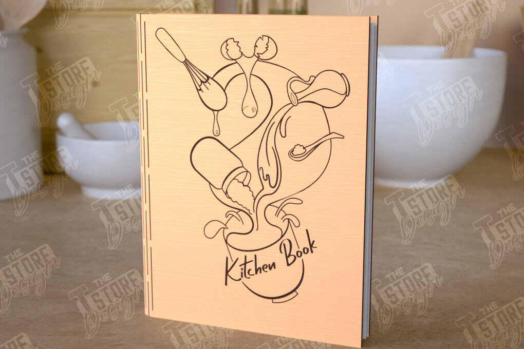 Σετ των 2 Intra απο ξύλο plywood 3mm-4mm πάχος – Βιβλίο Συνταγών | Εξώφυλλο βιβλίου | Ξύλινο Βιβλίο Δίασταση  20x20 cm INTRAFABR-112524917