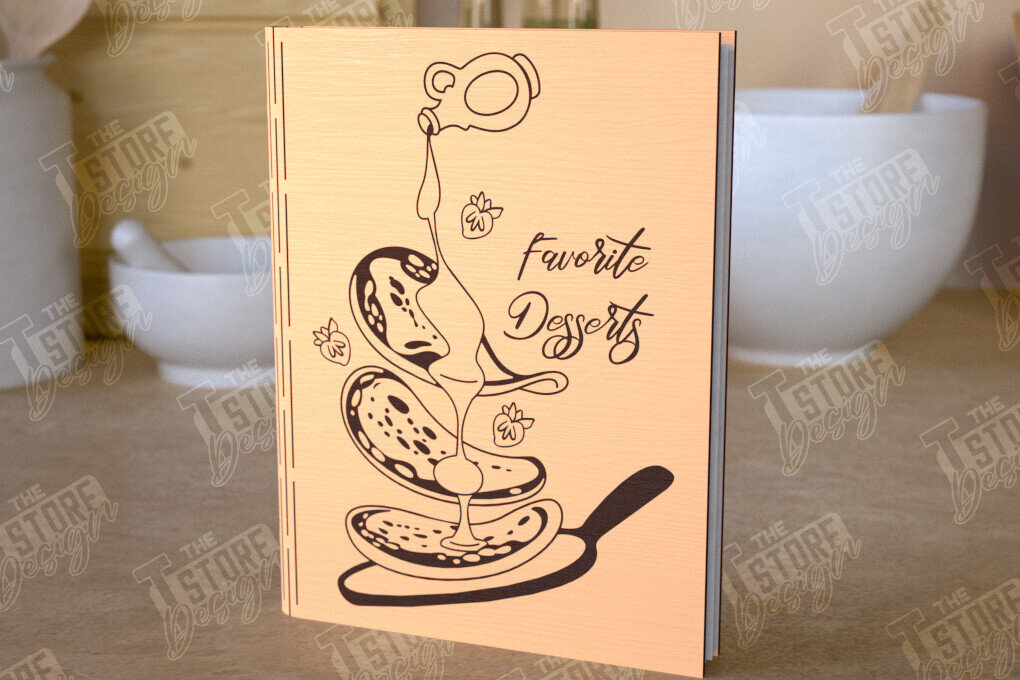 Σετ των 2 Intra απο ξύλο plywood 3mm-4mm πάχος – Βιβλίο Συνταγών | Εξώφυλλο βιβλίου | Ξύλινο Βιβλίο Δίασταση  20x20 cm INTRAFABR-112524922