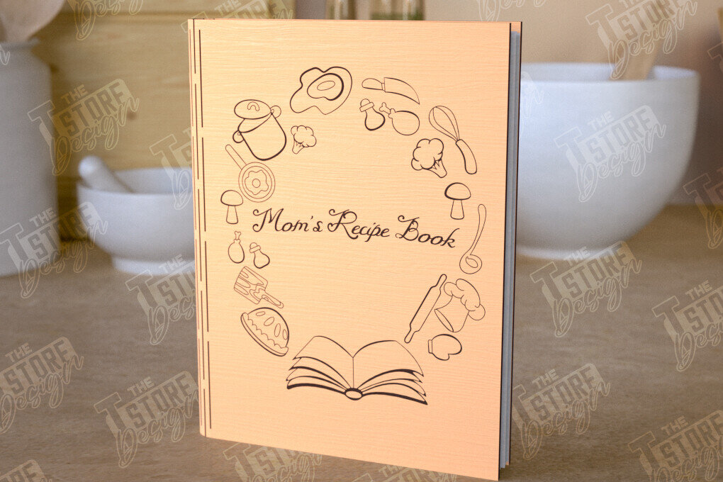 Σετ των 2 Intra απο ξύλο plywood 3mm-4mm πάχος – Βιβλίο Συνταγών | Εξώφυλλο βιβλίου | Ξύλινο Βιβλίο Δίασταση  20x20 cm INTRAFABR-112524929