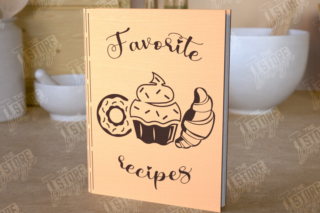 Σετ των 2 Intra απο ξύλο plywood 3mm-4mm πάχος – Βιβλίο Συνταγών | Εξώφυλλο βιβλίου | Ξύλινο Βιβλίο Δίασταση  20x20 cm INTRAFABR-112524882