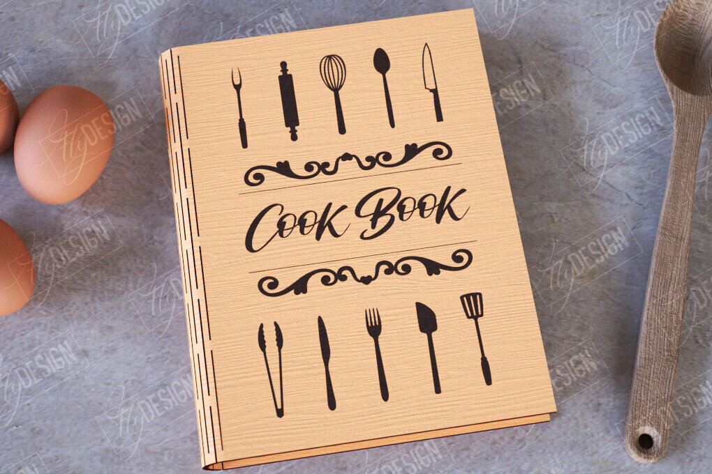 Σετ των 2 Intra απο ξύλο plywood 3mm-4mm πάχος – Βιβλίο Συνταγών |Εξώφυλλο βιβλίου|Συνταγές βιβλίων μαγειρικής Δίασταση  20x20 cm INTRAFABR-113525027